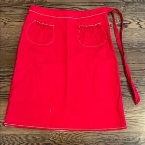 Ella Moss Red A-Line Skirt with Pockets